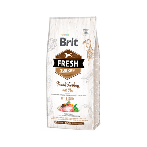 Brit Fresh Dog Light Fit & Slim with Turkey & Pea - Pet Premium Food