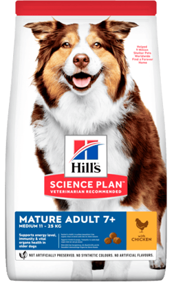 Hills Science Plan Medium Mature Adult 7+ Perro con Pollo | 14 kg