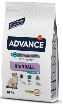 Advance Gato Esterilizado Bolas de Pelo | Pavo y Cebada 10 kg